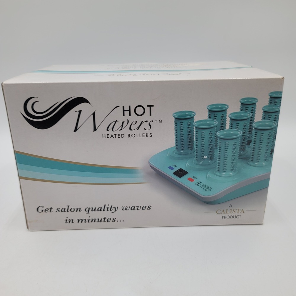 Calista Tools Hot Wavers Heated Rollers 12 Hot Rollers Set with clips & Bag